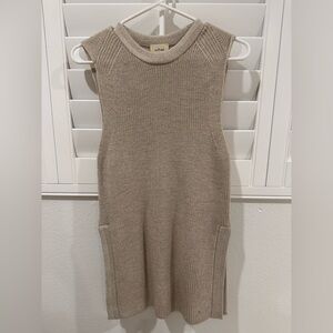 Sleeveless Knit Long Sweater
